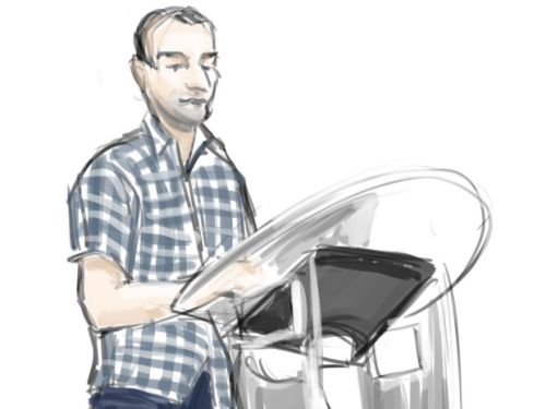 Croquis intervenant sur scène